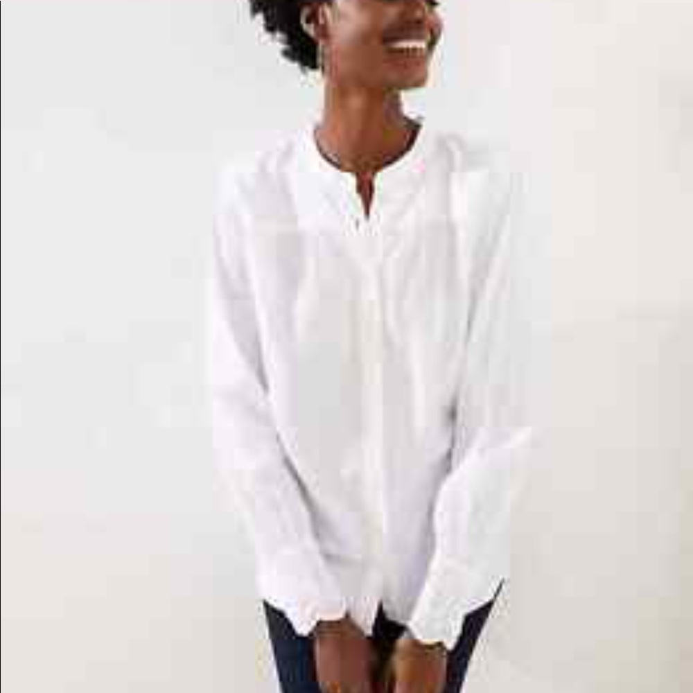 Loft | White Blouse | Gorgeous Cuff Detail